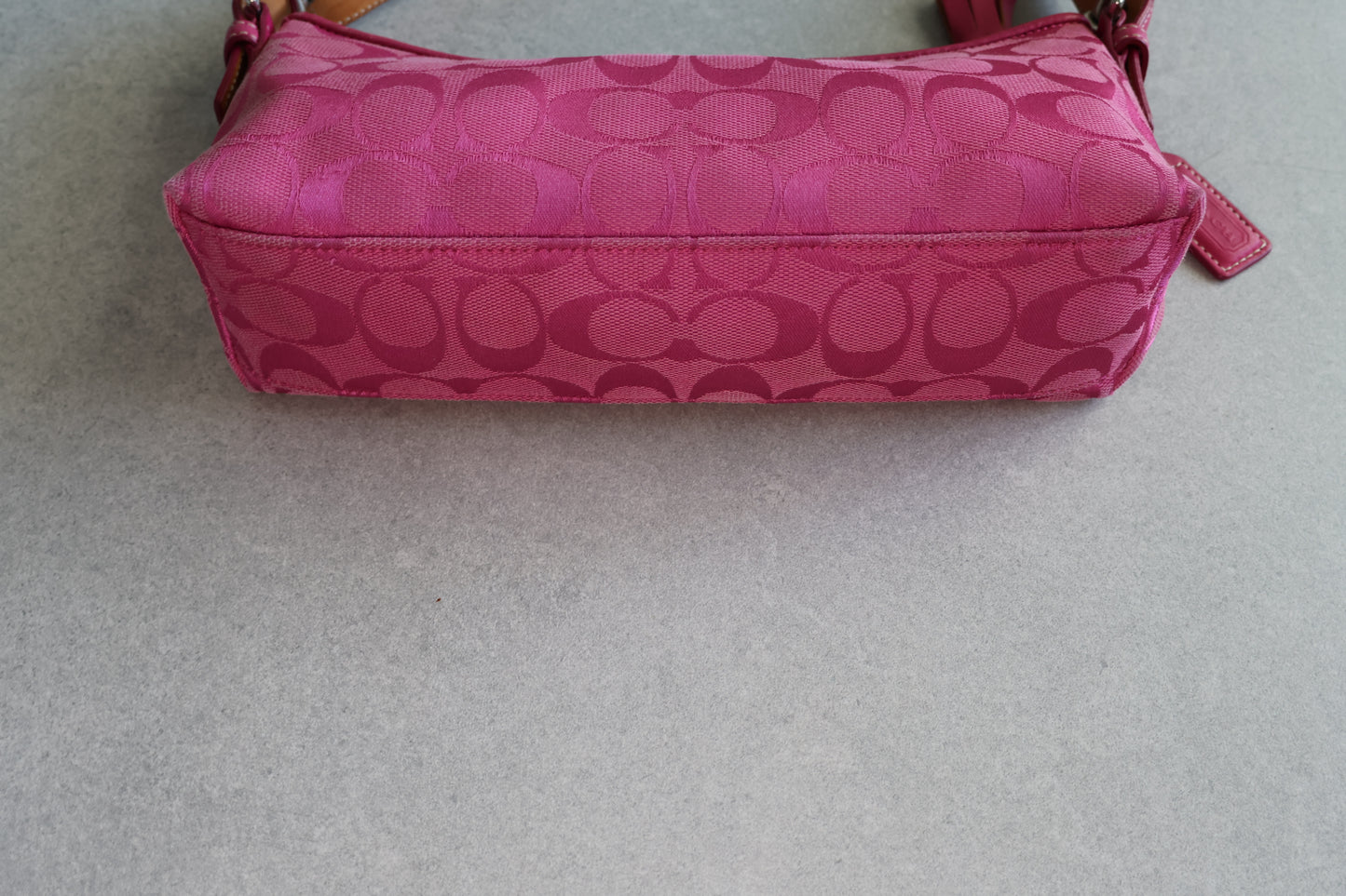 Coach Demi RARE Pink Baguette Shoulder Bag