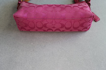 Coach Demi RARE Pink Baguette Shoulder Bag