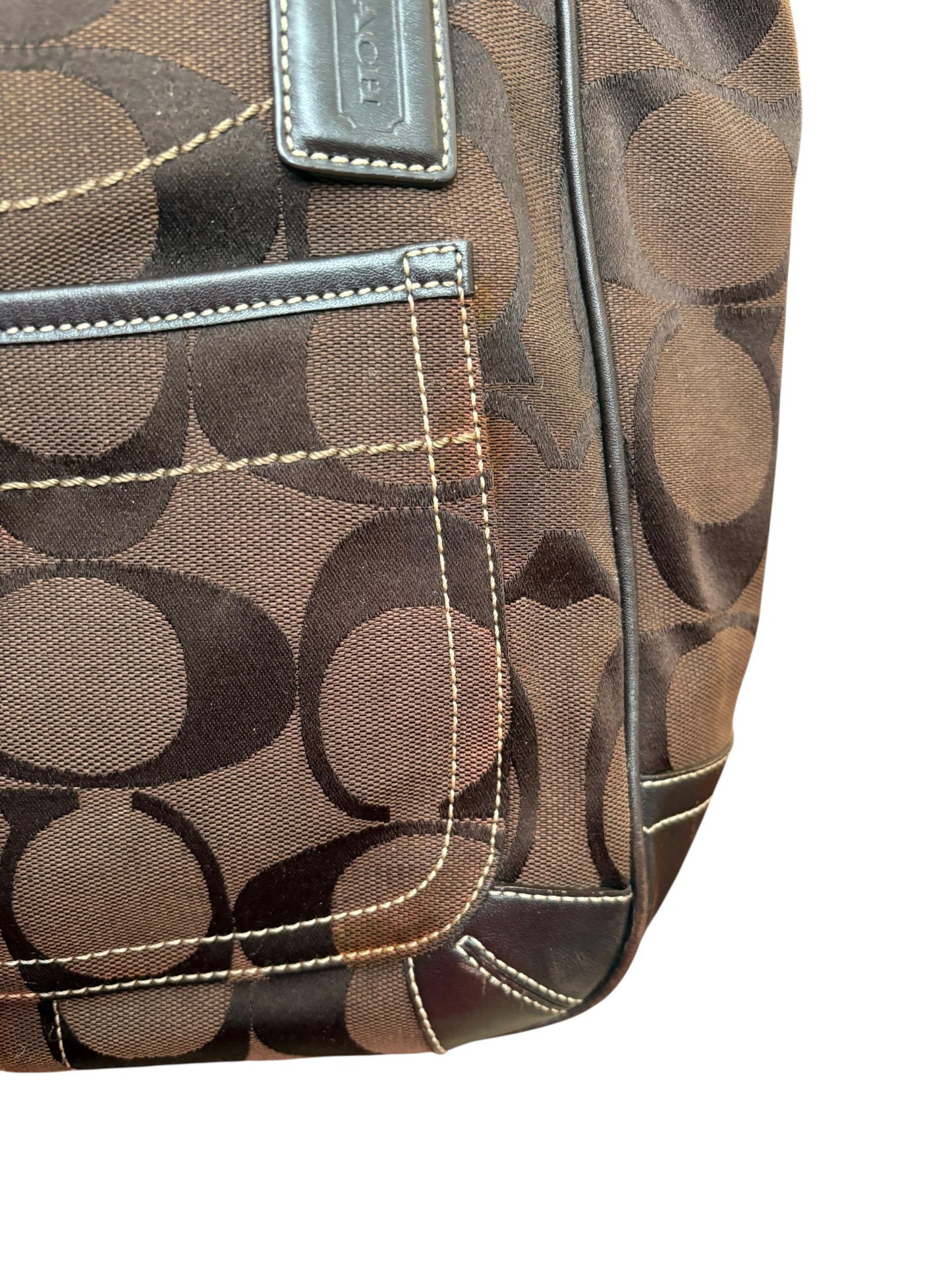 Coach Brown Signature Ergo Shoulder Bag