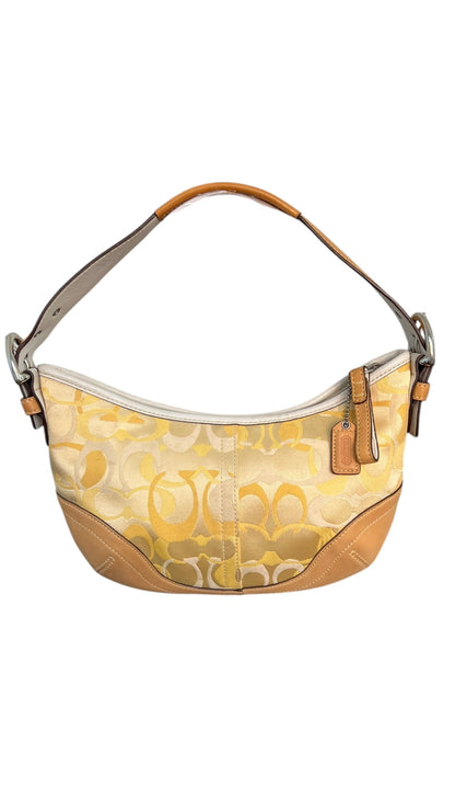 Coach Yellow Signature Monogram Shoulder Bag
