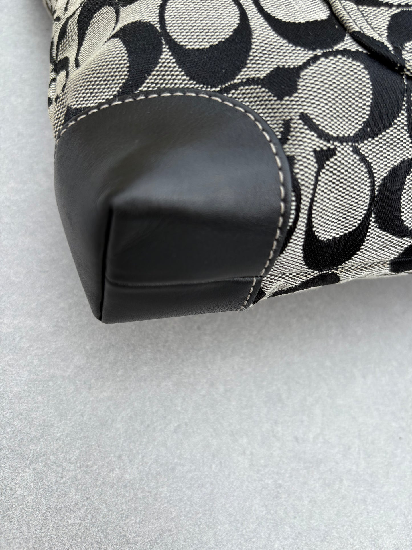 Coach Black Monogram Signature Tote Bag