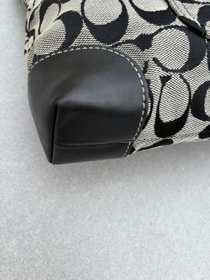 Coach Black Monogram Signature Tote Bag