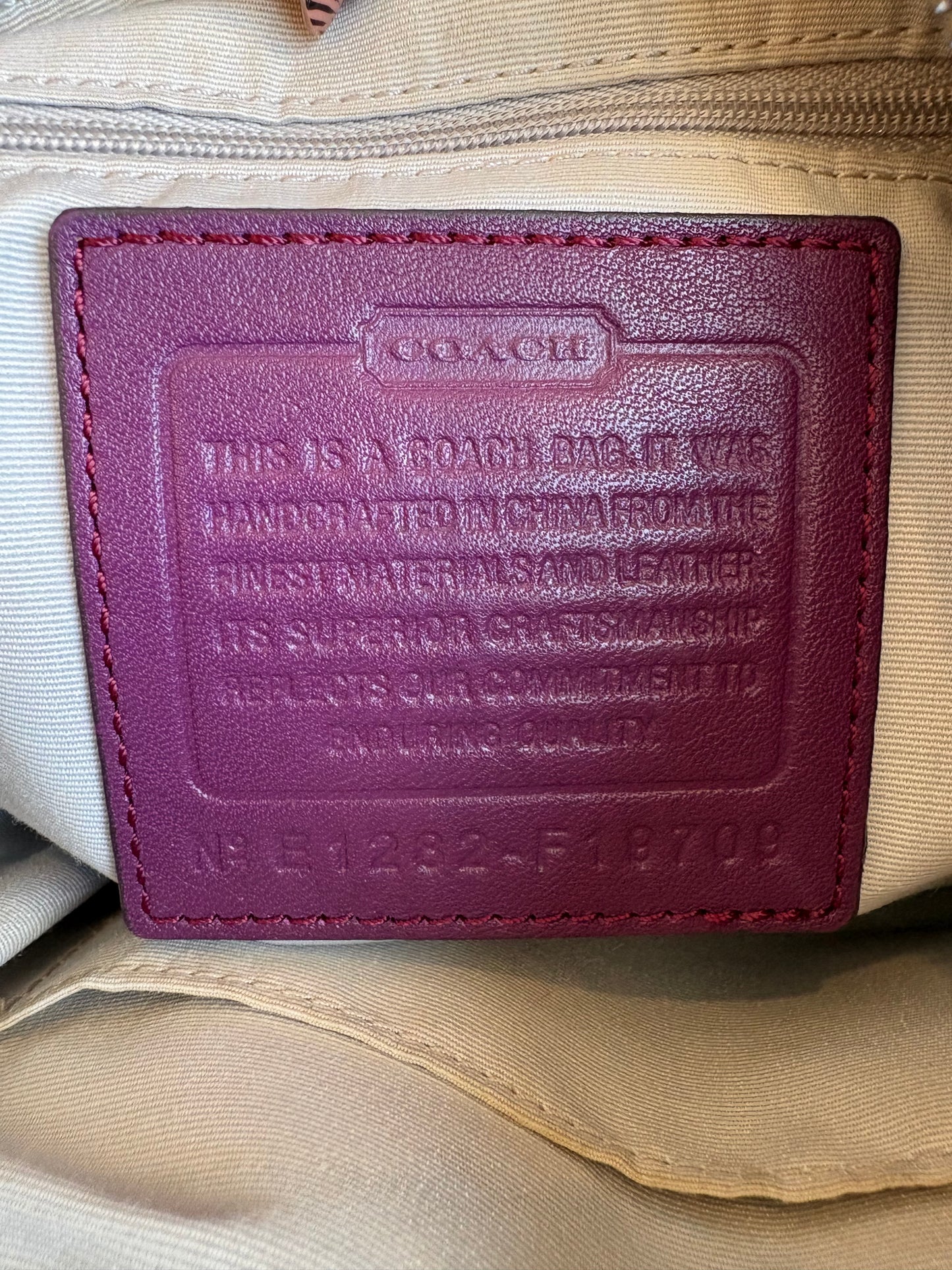 Coach Soho Plum Patent Leather Shoulder Bag