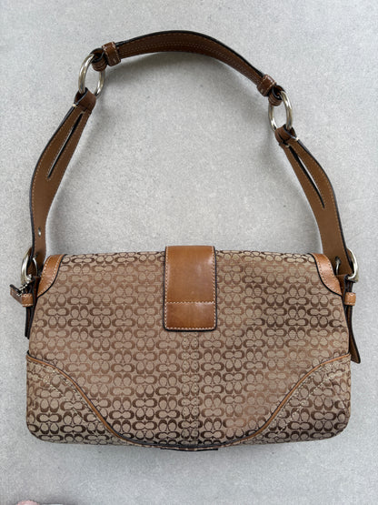 Coach Soho Brown Monogram Shoulder Bag