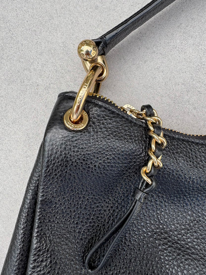 Coach Shoulder Bag Black Leather