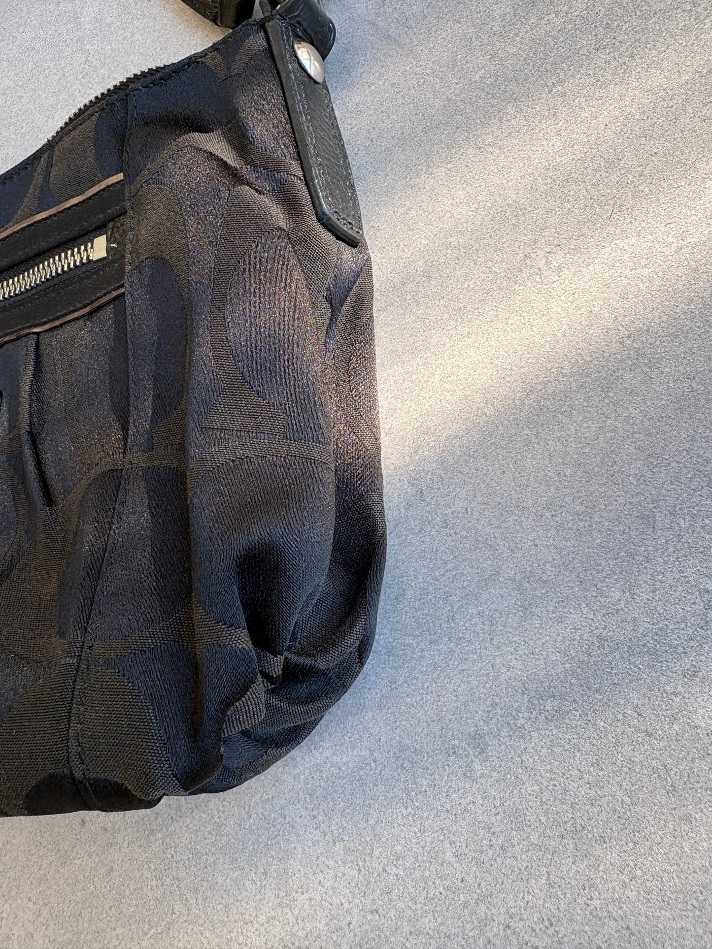 Coach Poppy Black Poppy Two-Way Handbag