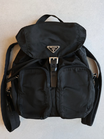 Prada Black Re-edition 2000 Nylon Backpack