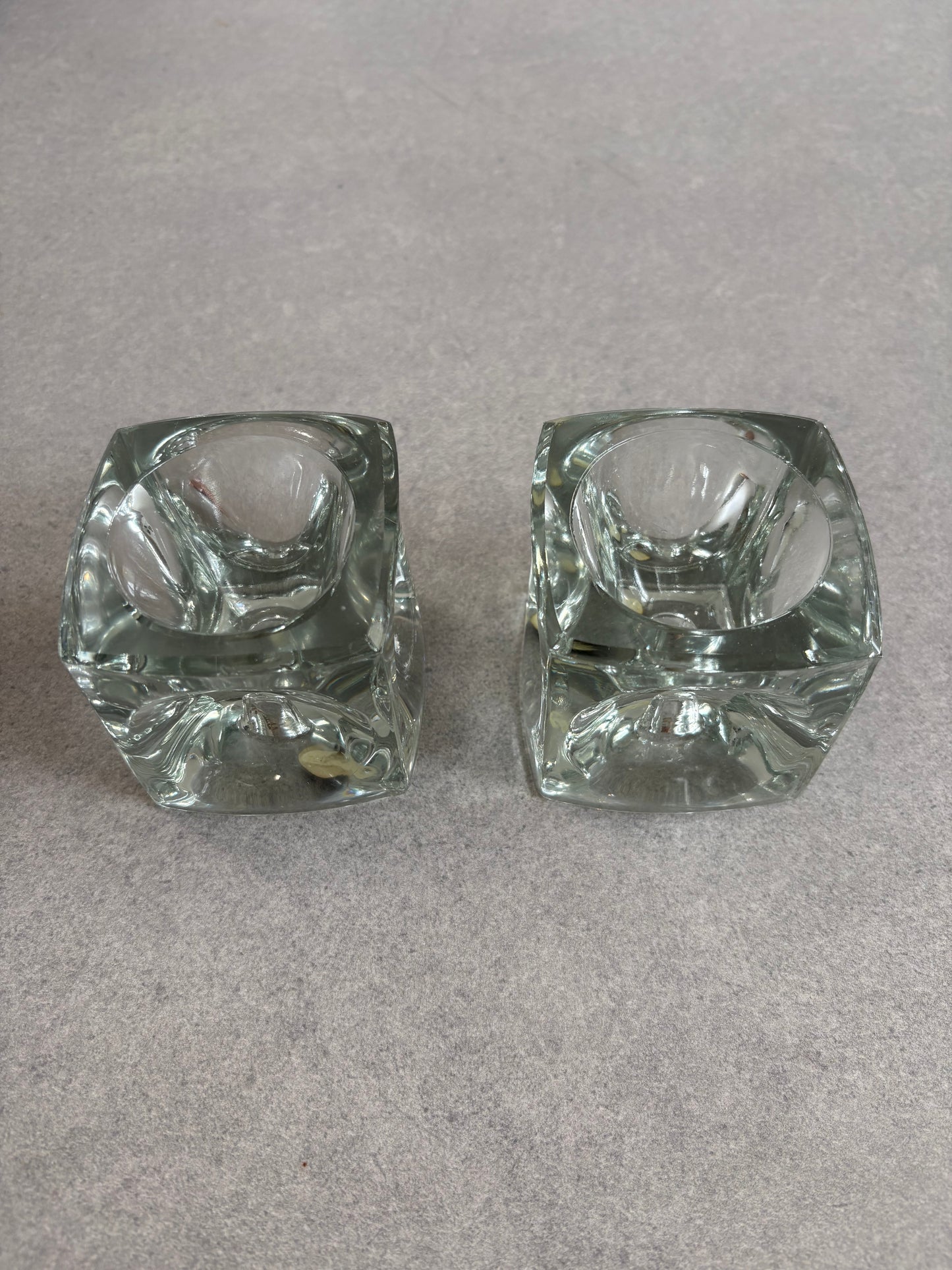 Bohemian Glass Candle Holders