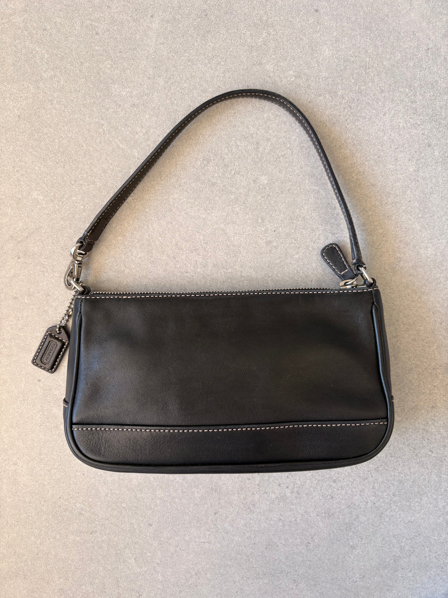Coach Black Leather Demi Shoulder Bag