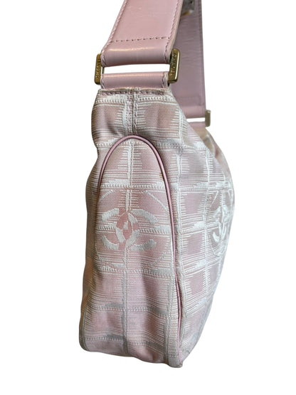 Chanel Pink Travel Line Shoulder Bag 2000s