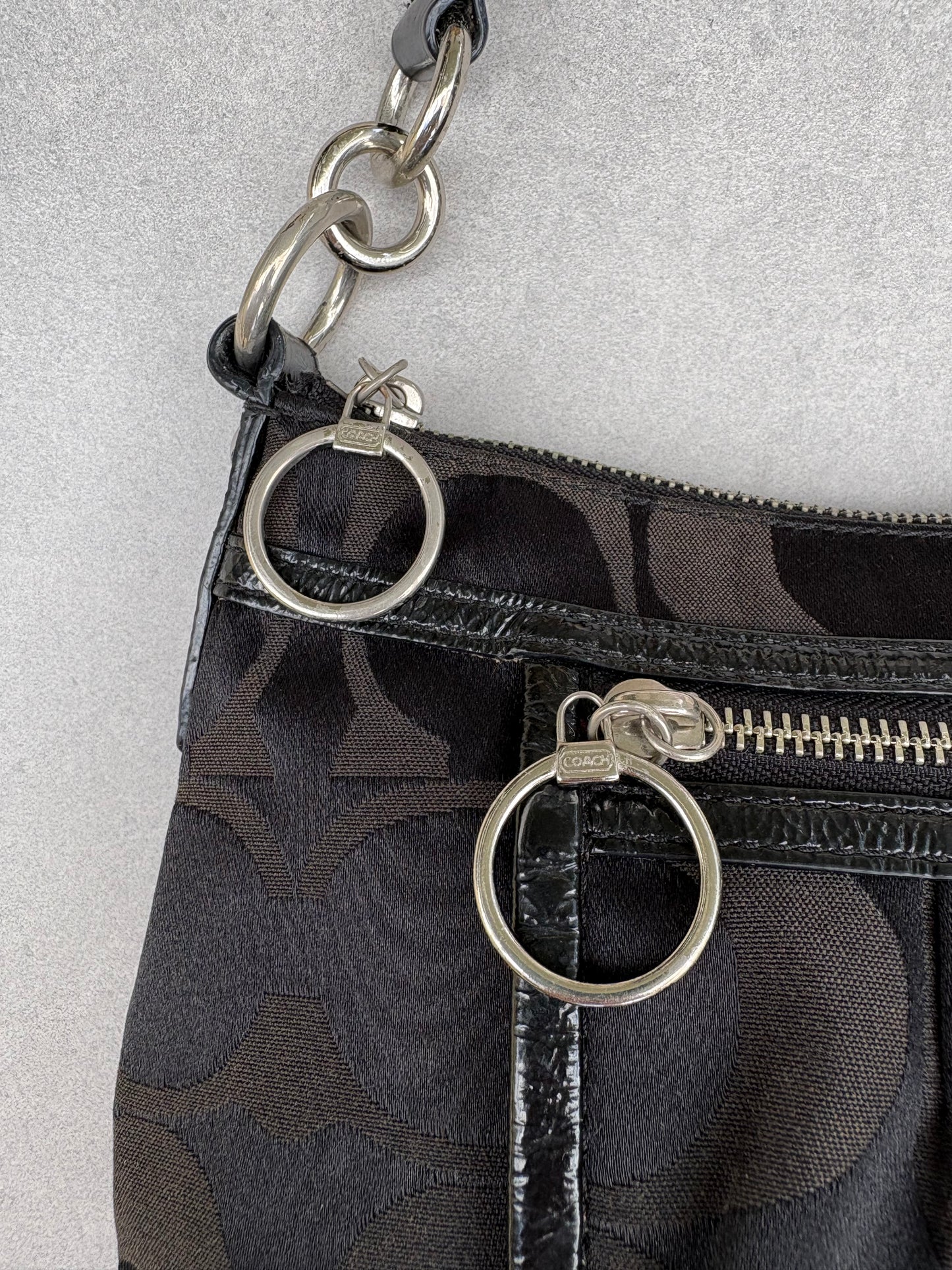 Coach Poppy Black Poppy Two-Way Handbag