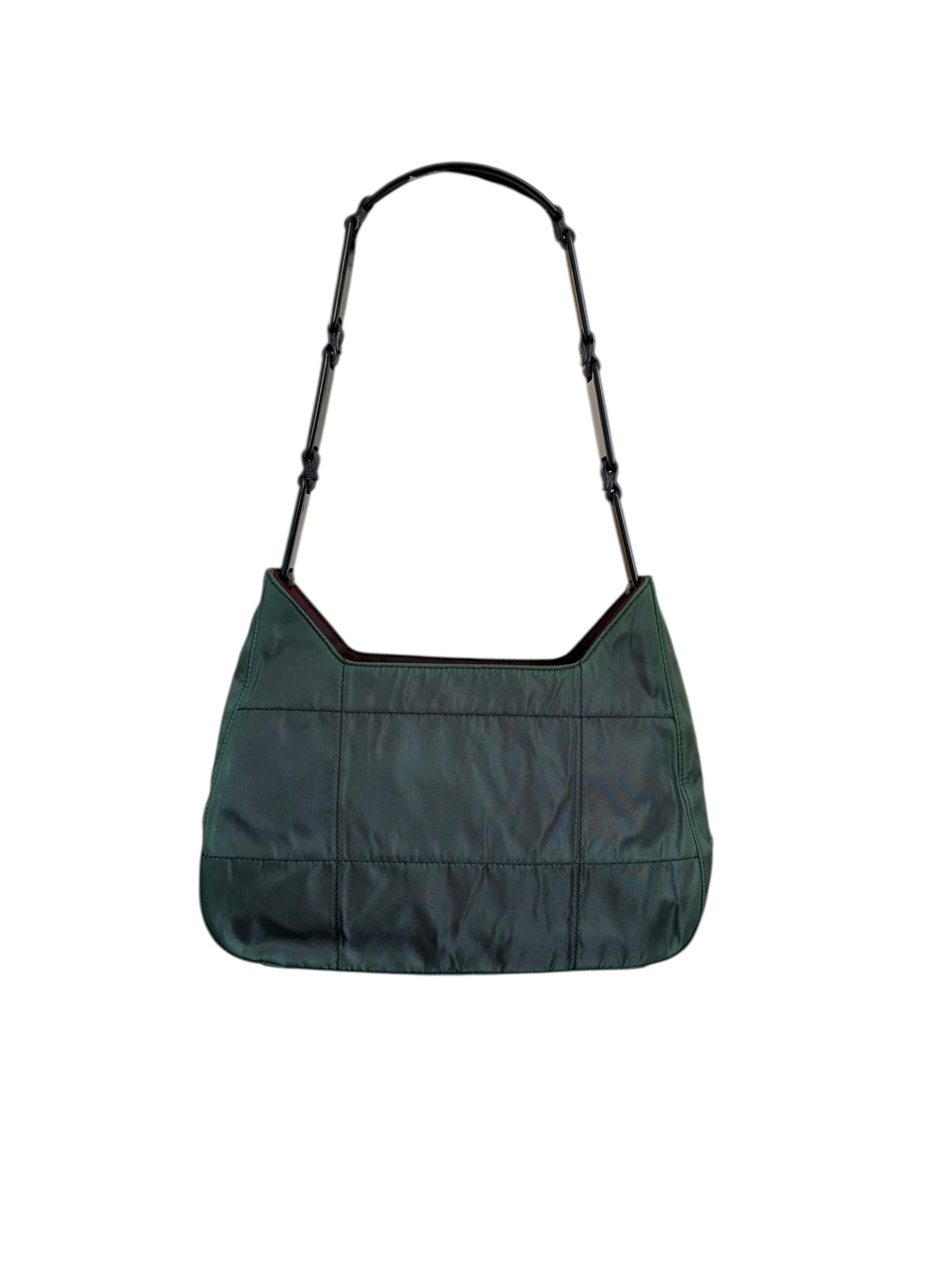 Prada Green Nylon Shoulder Bag