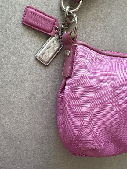 Coach Pink Monogram Shoulder Bag