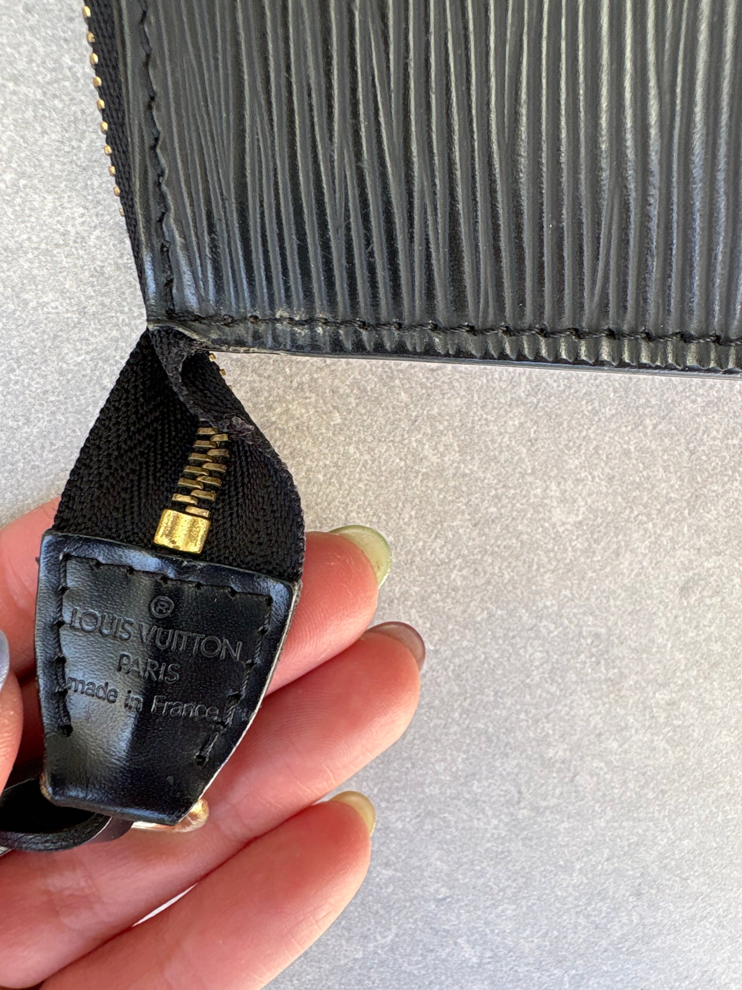 Louis Vuitton Black Epi Leather Pochette Accessoires