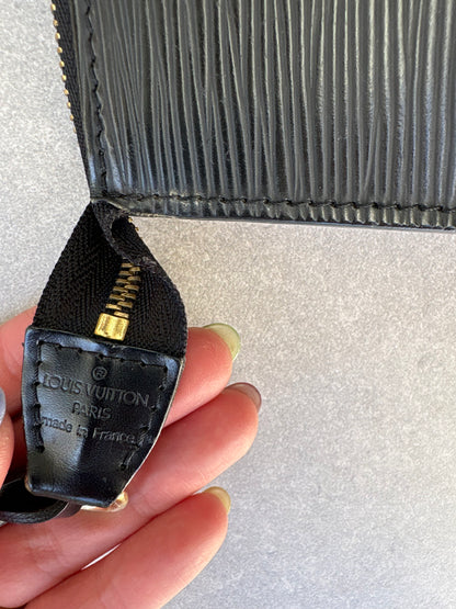 Louis Vuitton Black Epi Leather Pochette Accessoires