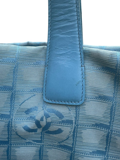 Chanel Blue CC Travel Line Tote Bag