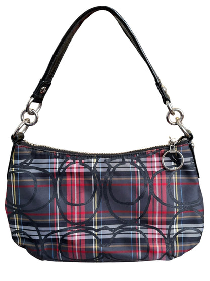 Coach Poppy Tartan Two Way Shoulder Bag