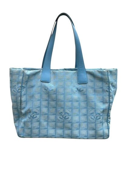 Chanel Blue CC Travel Line Tote Bag