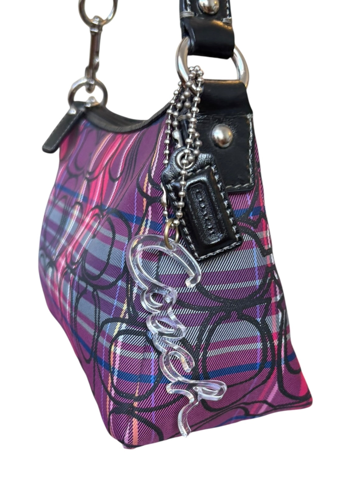 Coach Poppy Tartan Shoulder Bag