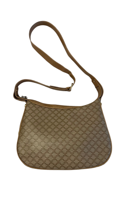 Celine Macadam Triomphe One Shoulder Bag Beige