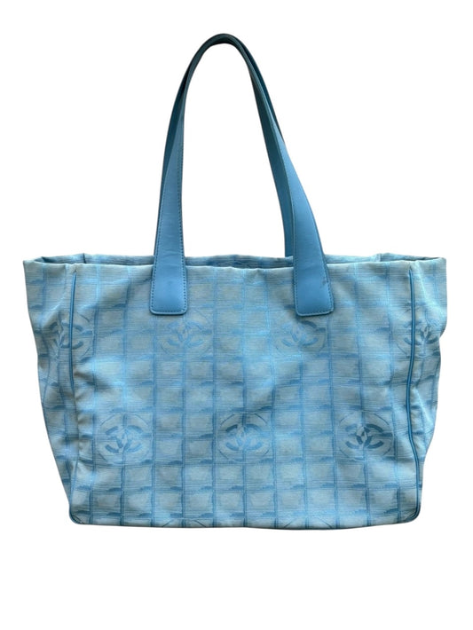 Chanel Blue CC Travel Line Tote Bag