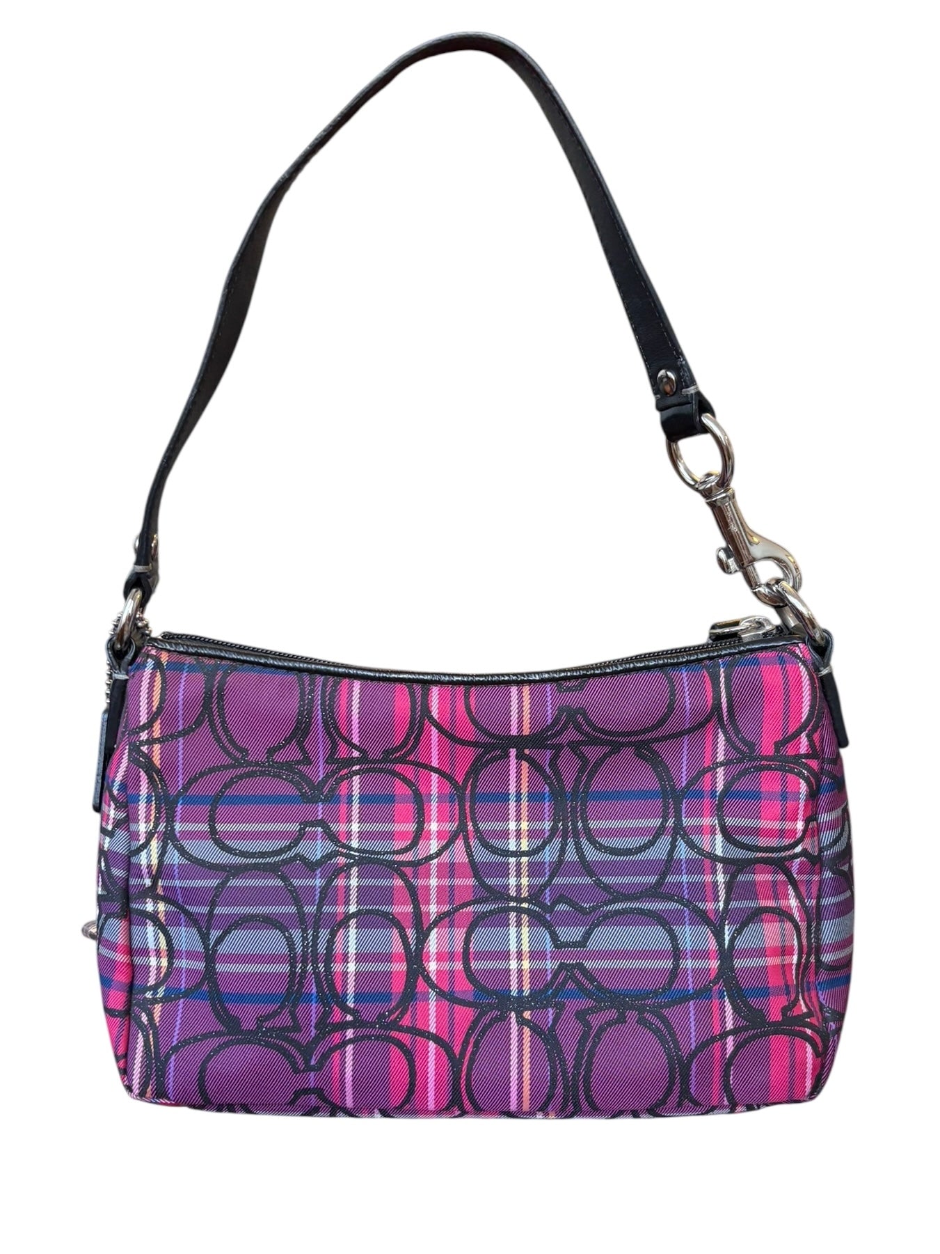 Coach Poppy Tartan Shoulder Bag