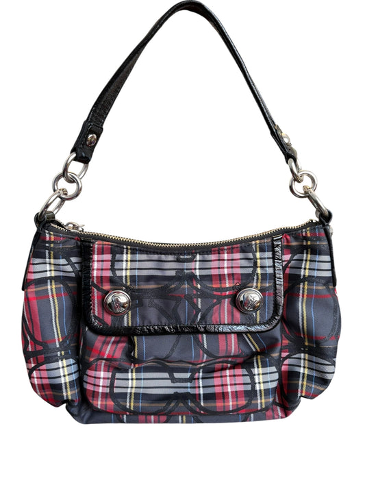 Coach Poppy Tartan Two Way Shoulder Bag