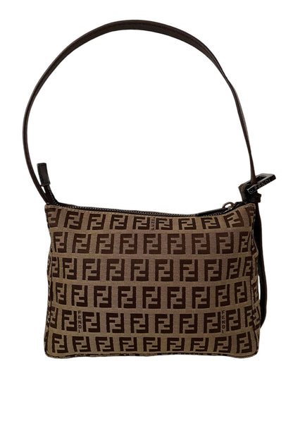 Fendi Brown Zucchino Mamma Baguette Bag