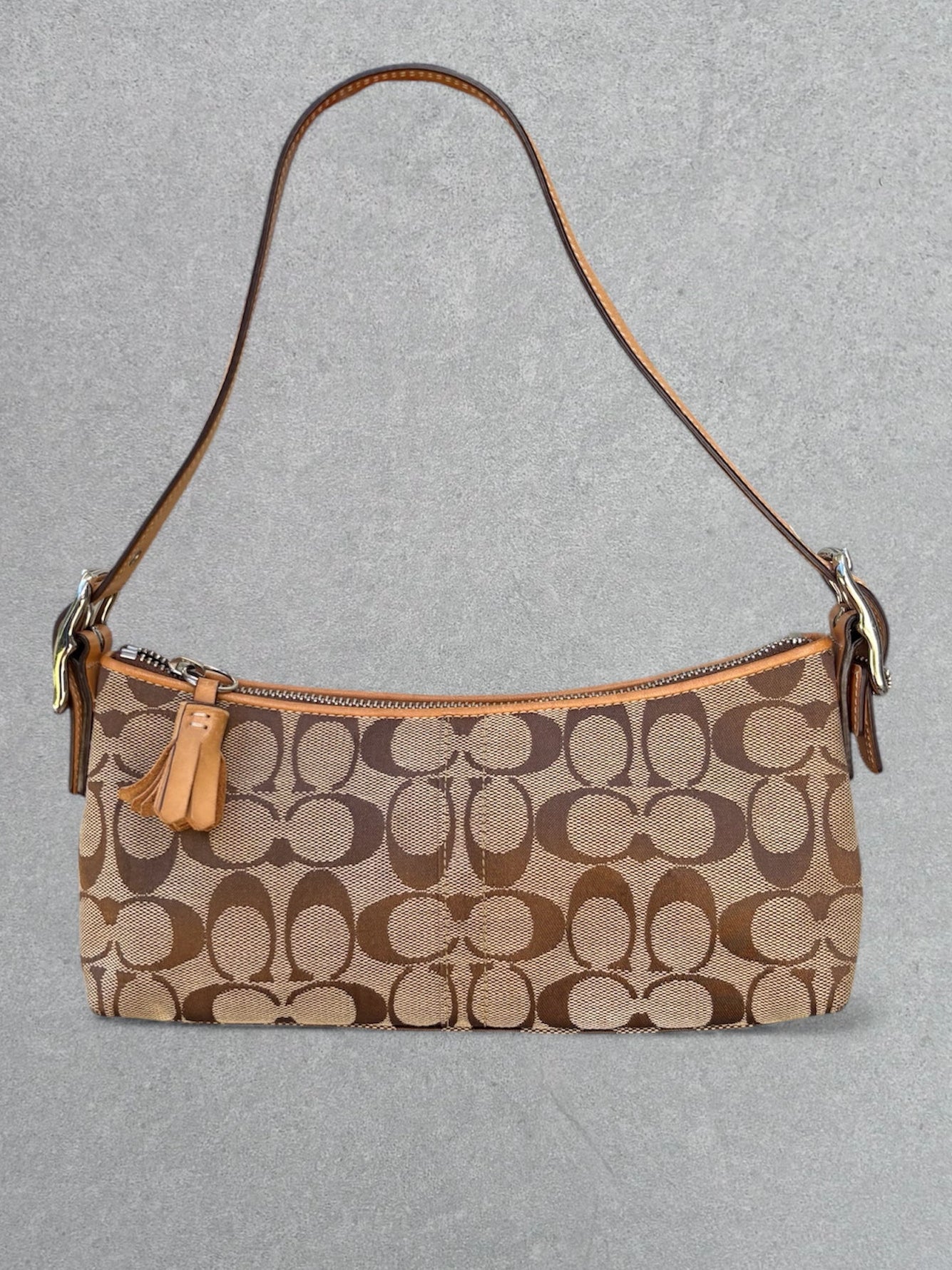 Coach Signature Brown Shoulder Bag