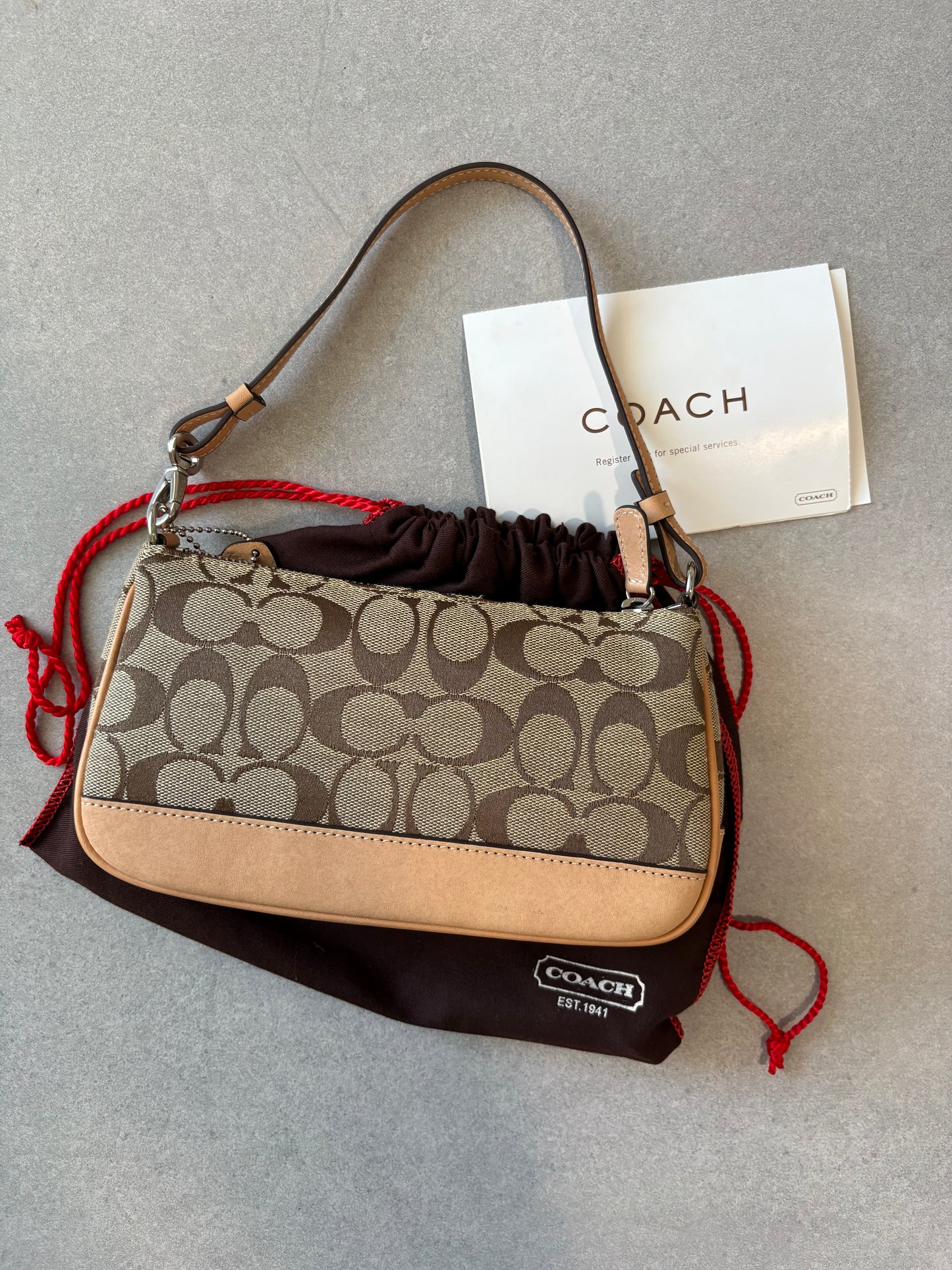Coach Demi Biege Shoulder Bag with Dustbag