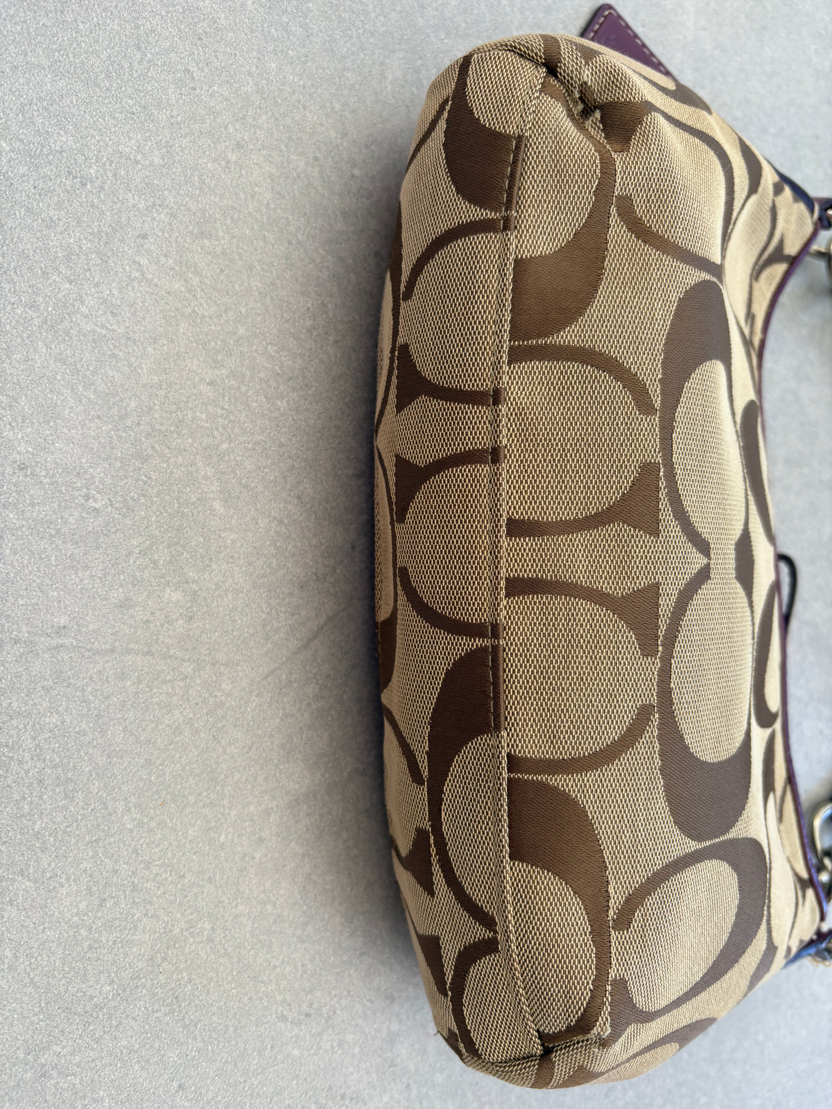 Coach Poppy Purple Monogram Shoulder Bag