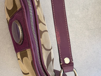 Coach Poppy Purple Monogram Shoulder Bag