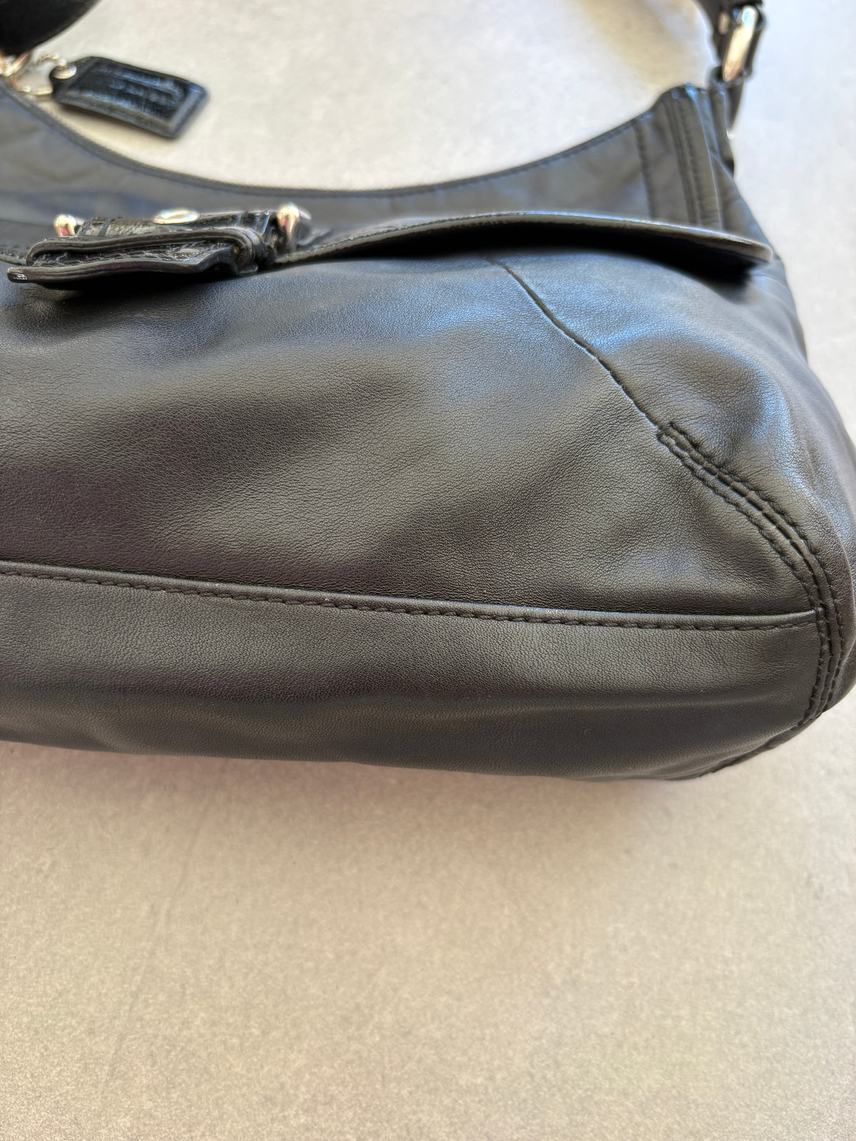 Coach Soho Black Leather Shoulder Bag