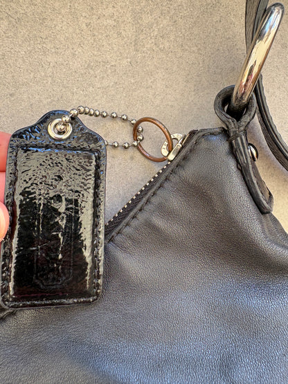 Coach Soho Black Leather Shoulder Bag