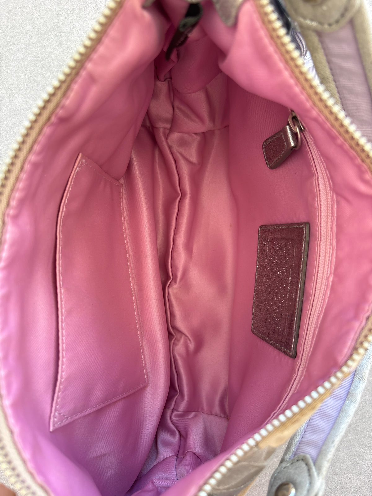 Coach Poppy Scribble Monogram Shoulder Bag