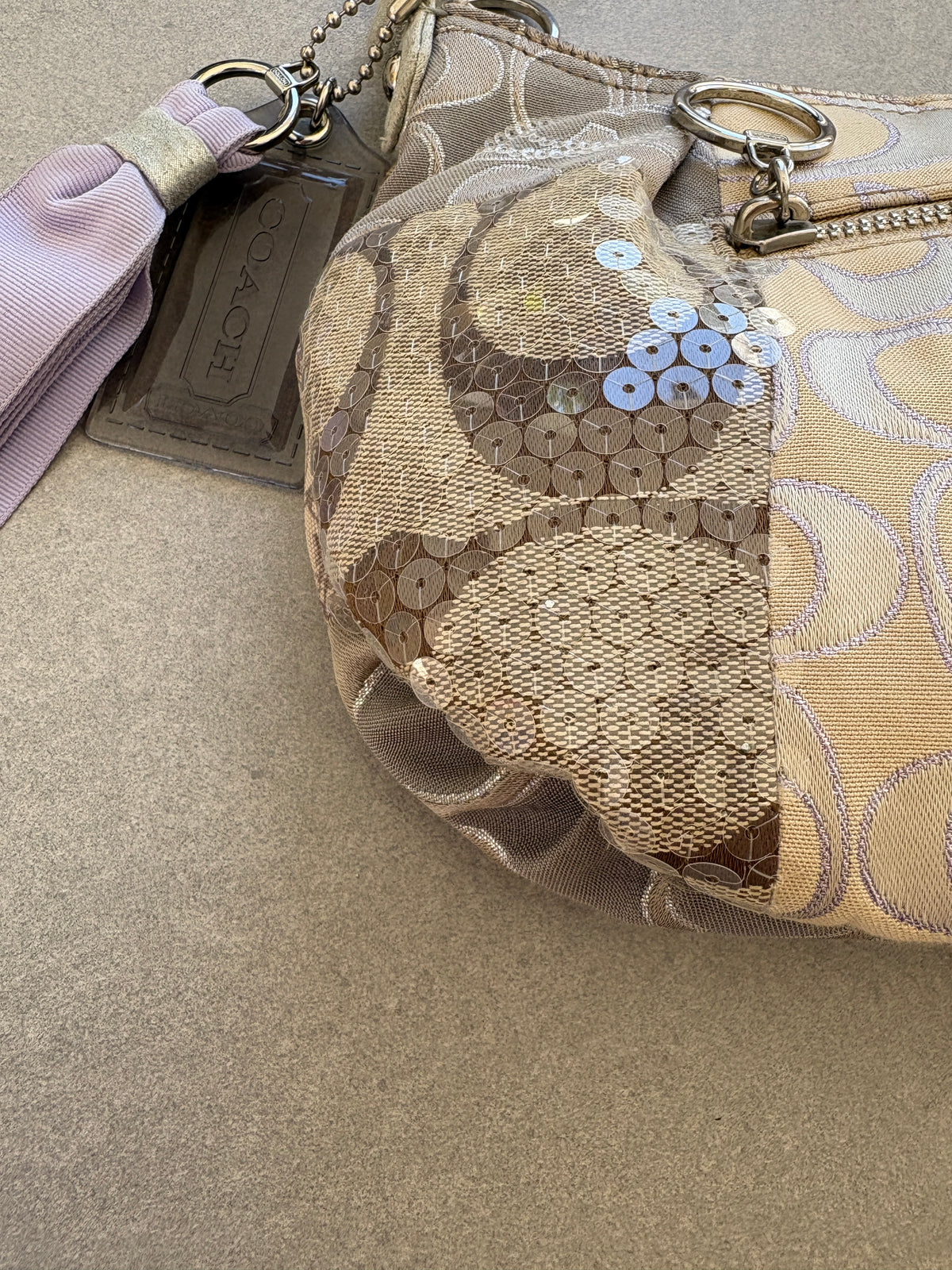 Coach Poppy Scribble Monogram Shoulder Bag
