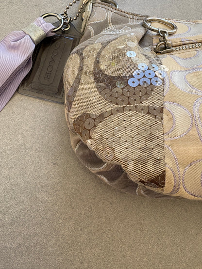 Coach Poppy Scribble Monogram Shoulder Bag