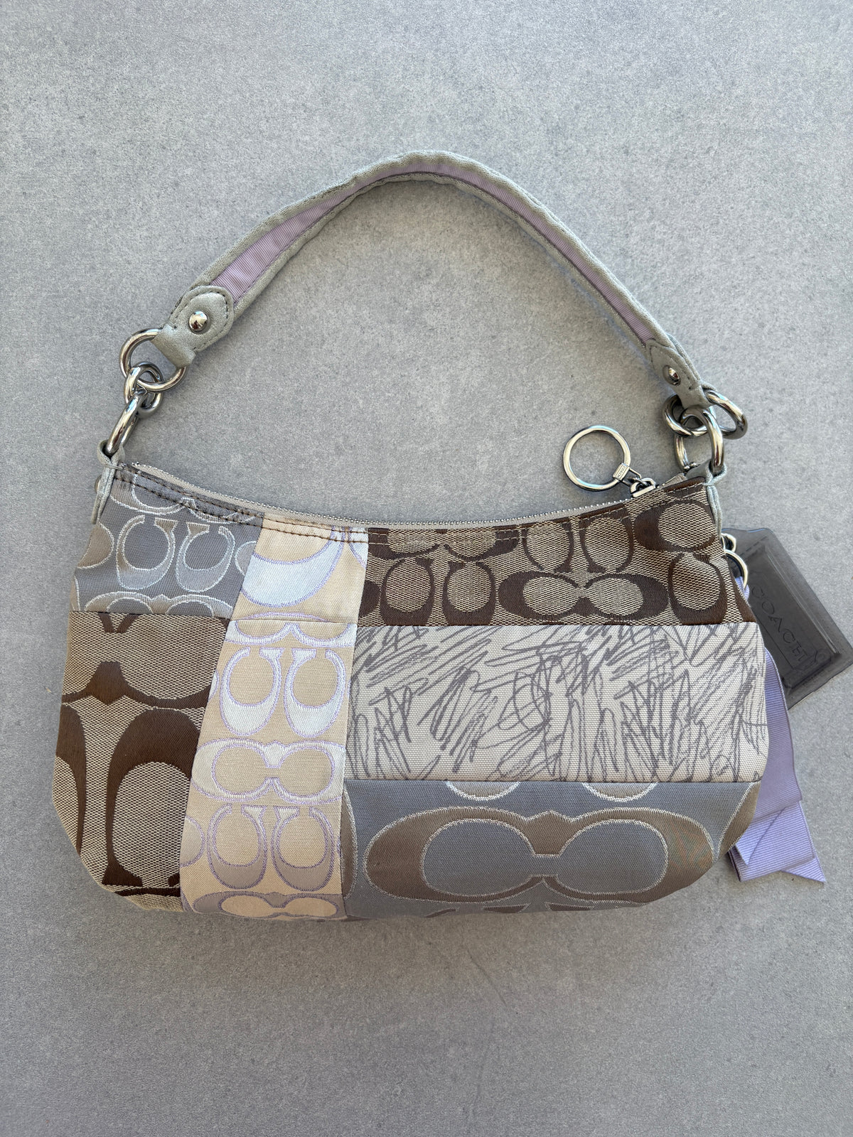 Coach Poppy Scribble Monogram Shoulder Bag