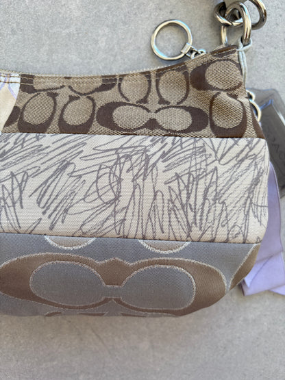 Coach Poppy Scribble Monogram Shoulder Bag