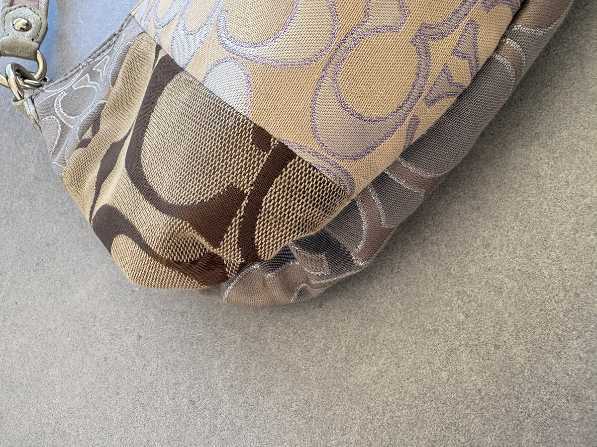 Coach Poppy Scribble Monogram Shoulder Bag