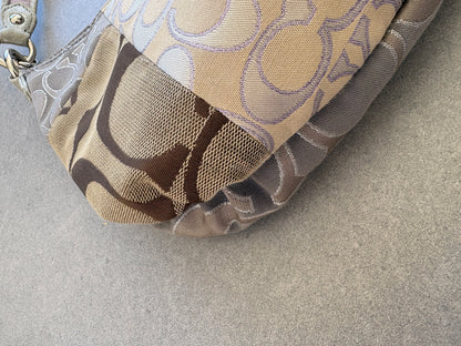 Coach Poppy Scribble Monogram Shoulder Bag