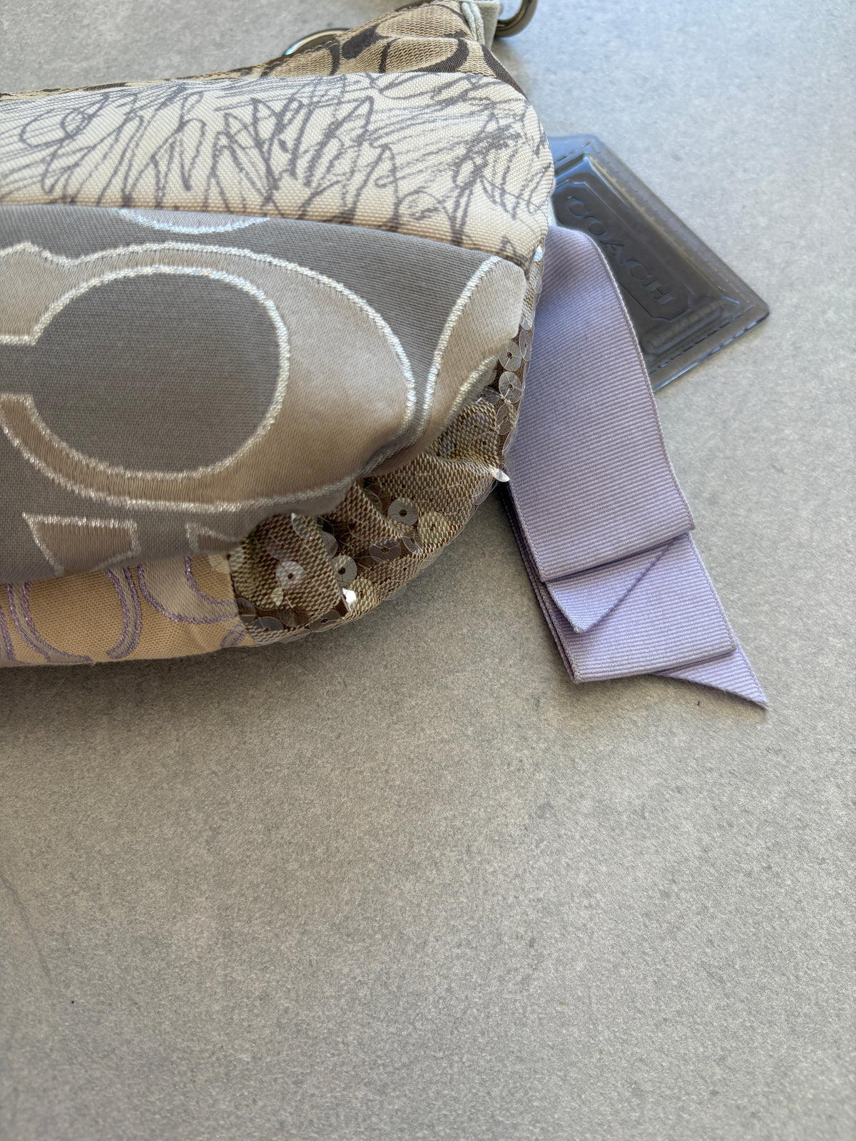 Coach Poppy Scribble Monogram Shoulder Bag