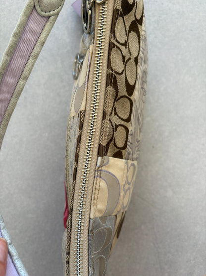 Coach Poppy Scribble Monogram Shoulder Bag