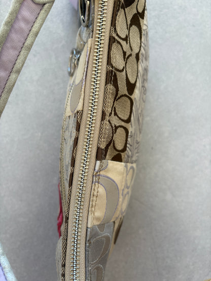 Coach Poppy Scribble Monogram Shoulder Bag