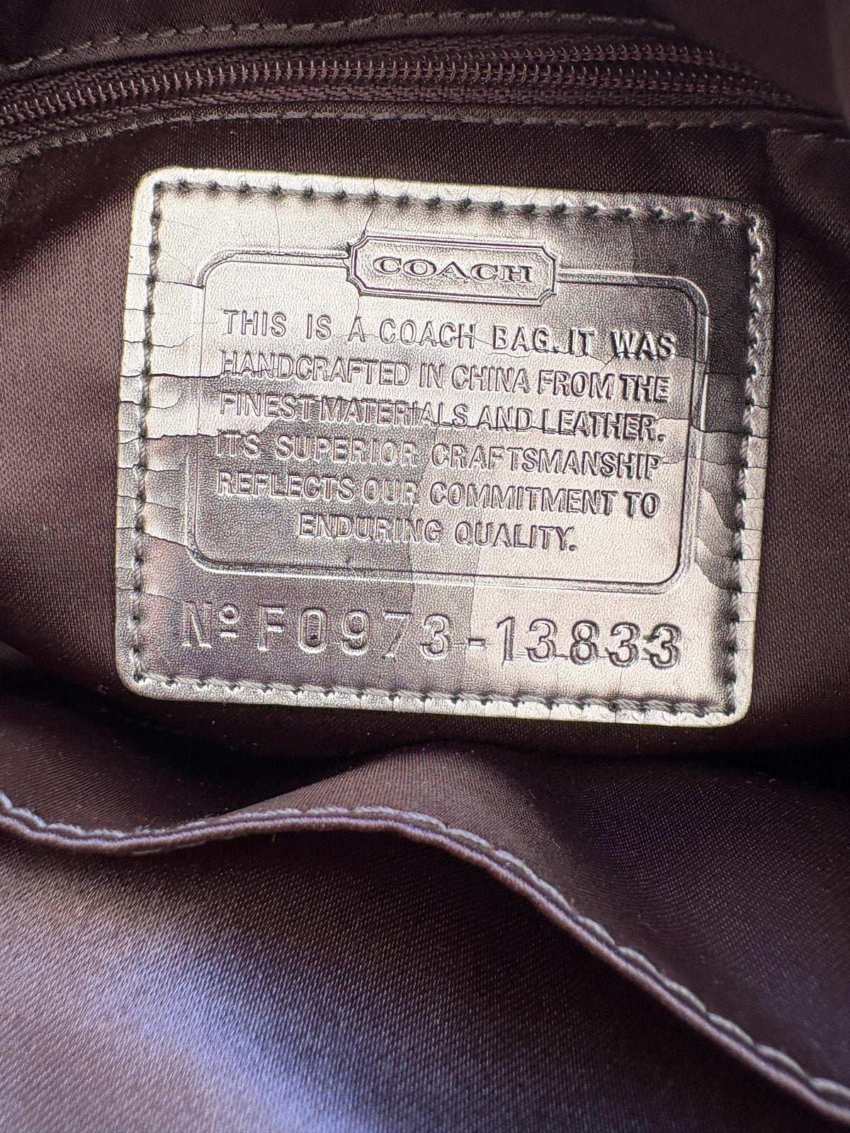 Coach Poppy Pink and Beige Monogram Shoulder Bag