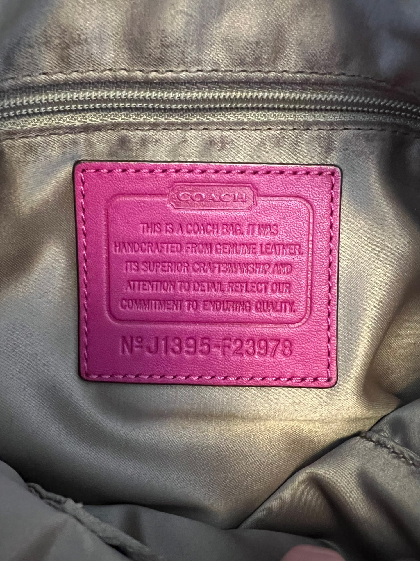Coach Pink Leather Daisy Shoulder Bag