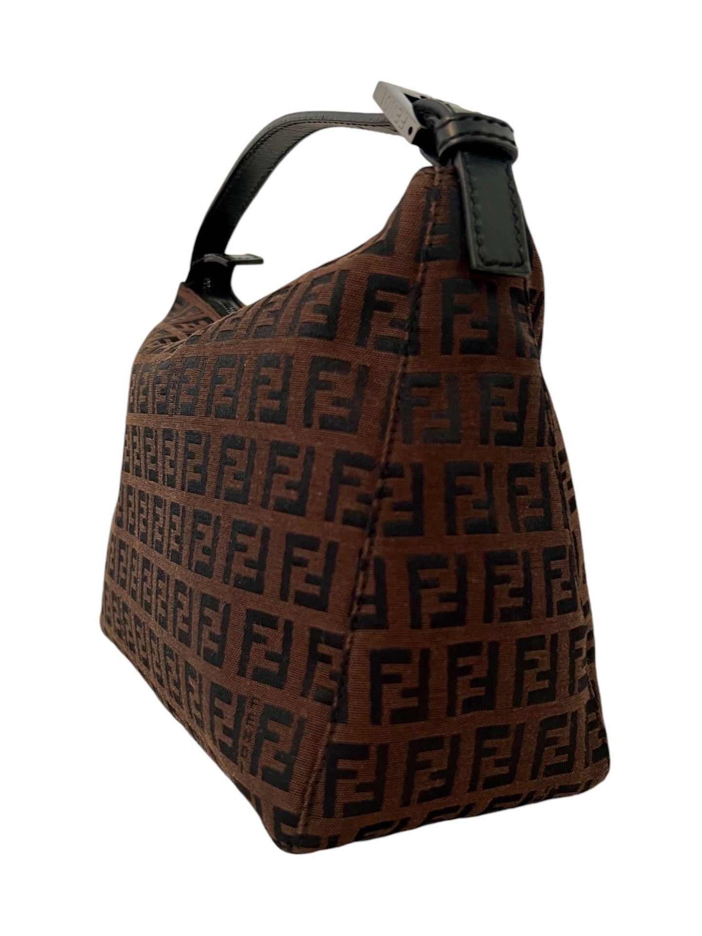 Fendi Brown Zucchino Top Handle Bag