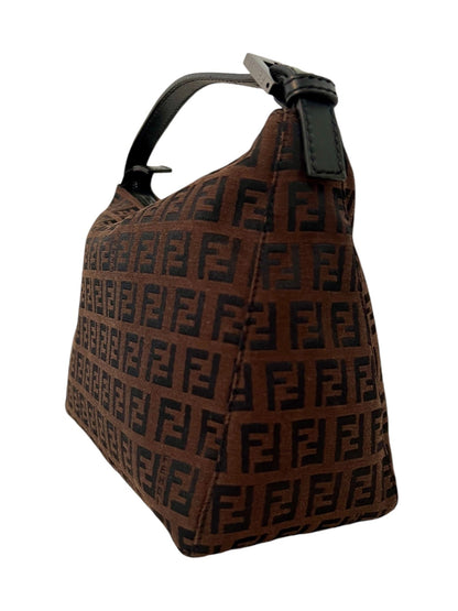 Fendi Brown Zucchino Top Handle Bag