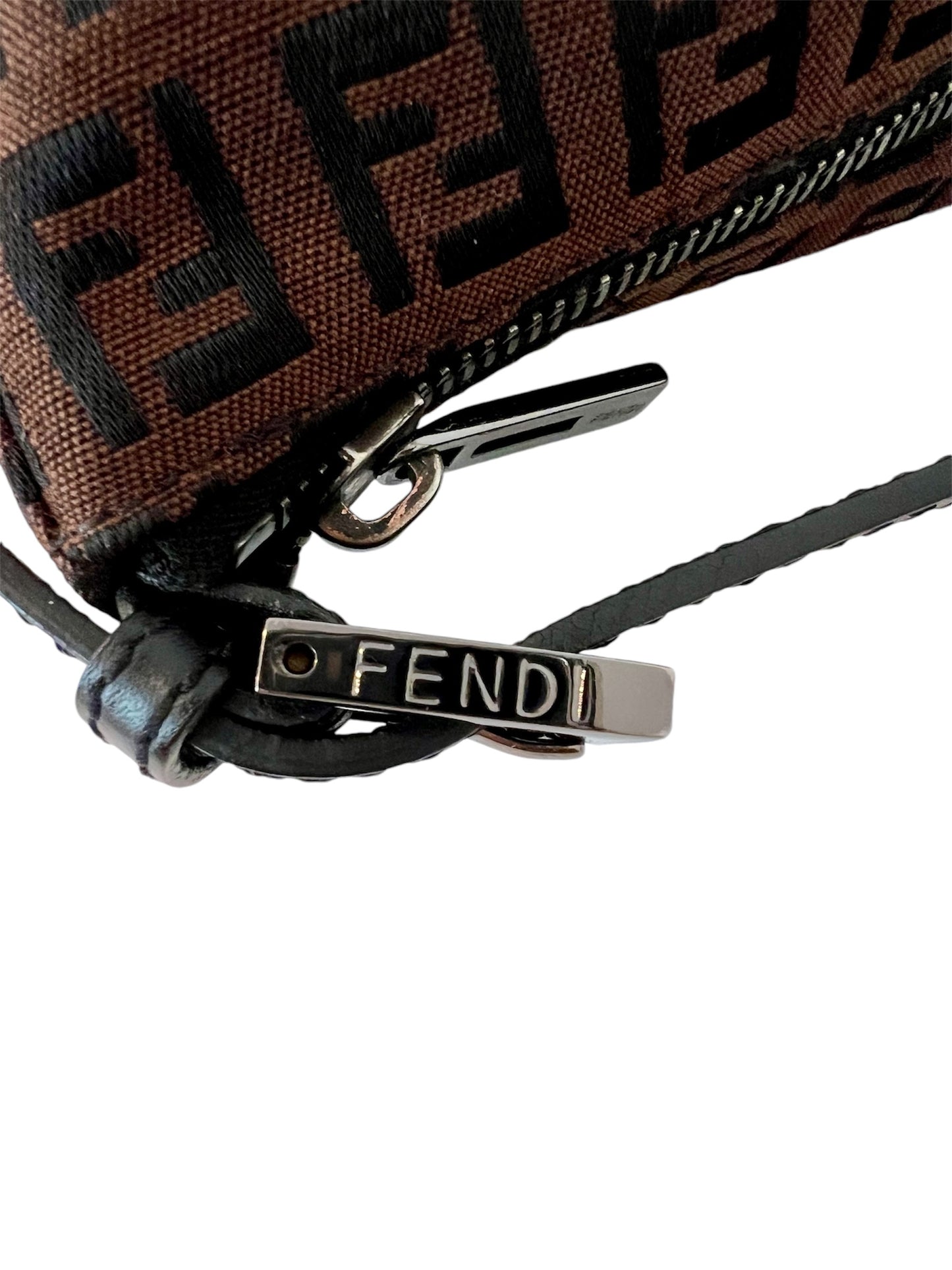 Fendi Brown Zucchino Top Handle Bag