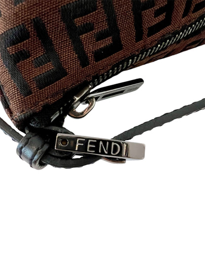 Fendi Brown Zucchino Top Handle Bag
